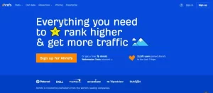 ahrefs home page ui