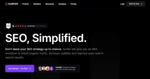 surfer seo home page ui