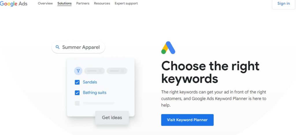 google keyword planner