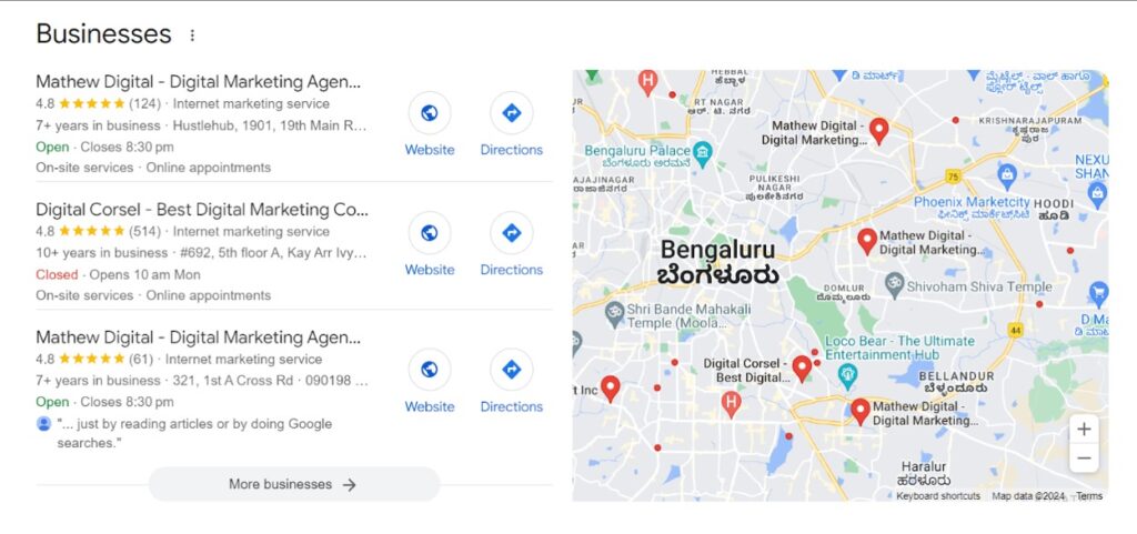 what is local services in serp